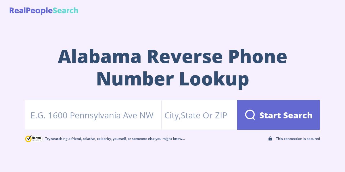 Alabama Reverse Phone Number Lookup & Search