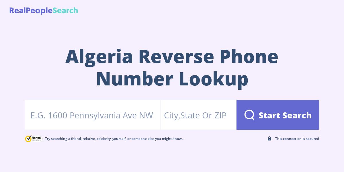 Algeria Reverse Phone Number Lookup & Search