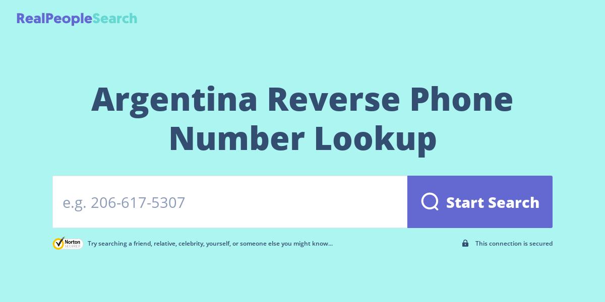 Argentina Reverse Phone Number Lookup & Search