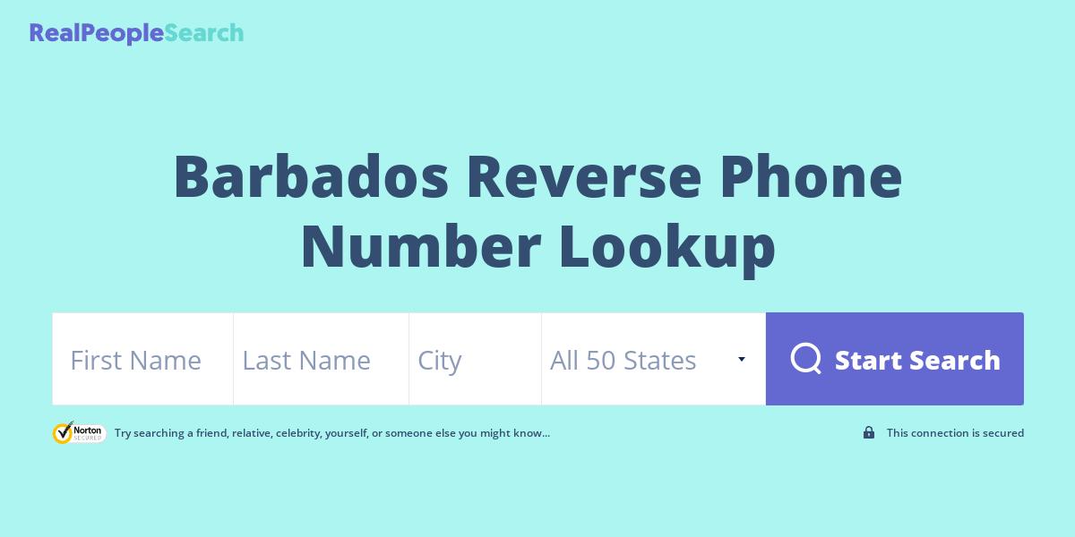 Barbados Reverse Phone Number Lookup & Search