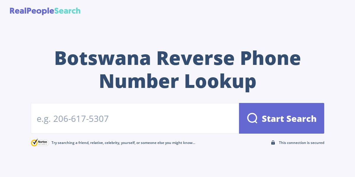 Botswana Reverse Phone Number Lookup & Search