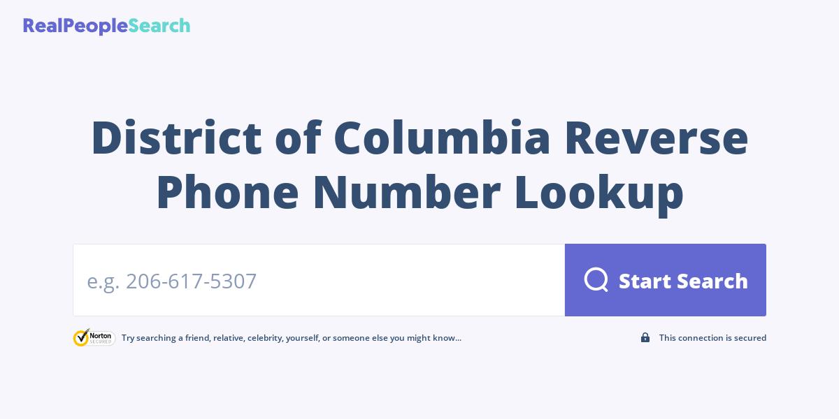 District of Columbia Reverse Phone Number Lookup & Search