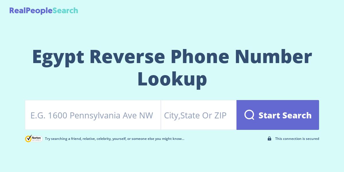 Egypt Reverse Phone Number Lookup & Search