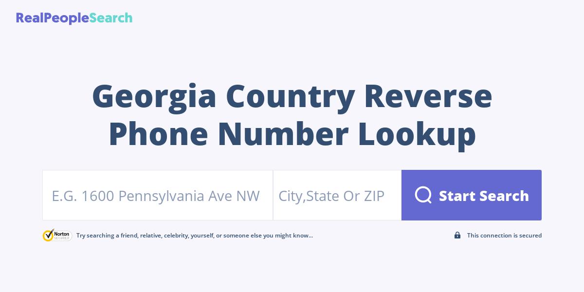 Georgia Country Reverse Phone Number Lookup & Search