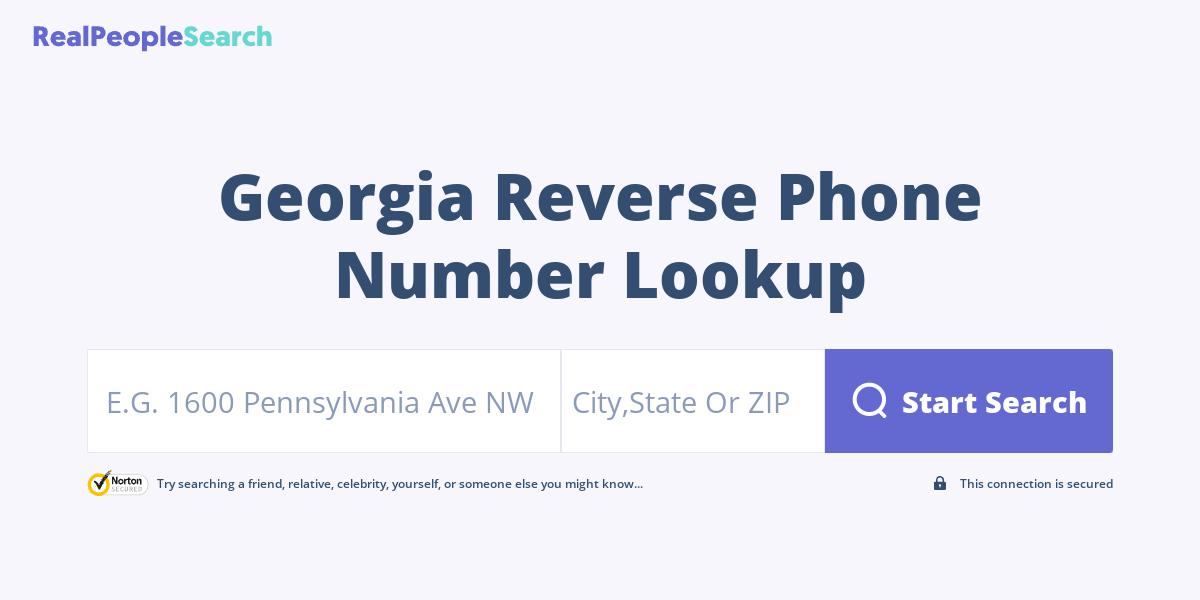 Georgia Reverse Phone Number Lookup & Search