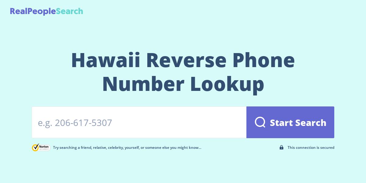 Hawaii Reverse Phone Number Lookup & Search