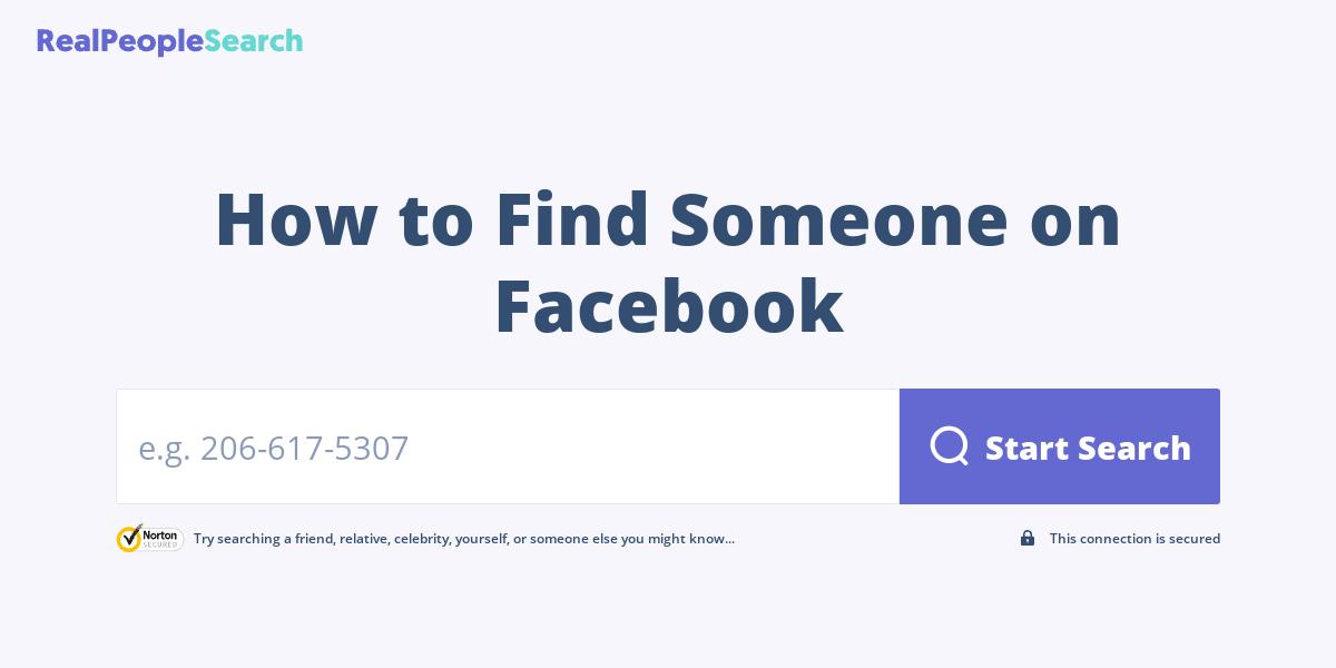 How to Find Someone on Facebook?
