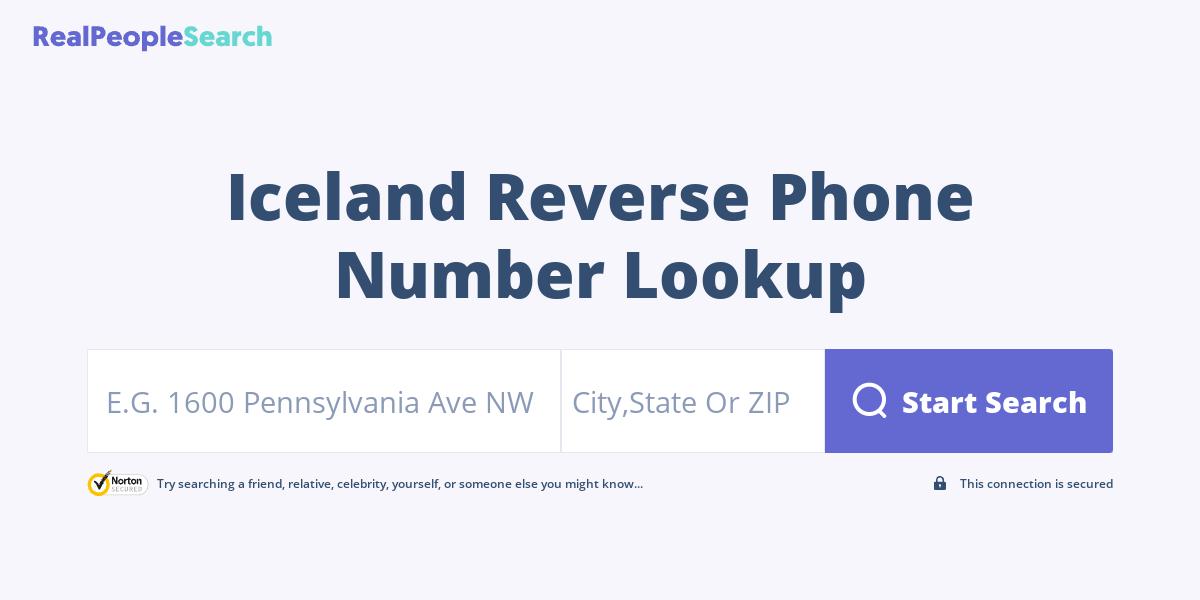 Iceland Reverse Phone Number Lookup & Search