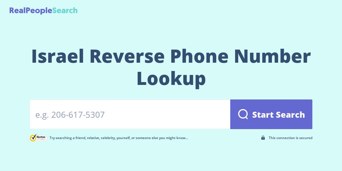 Israel Reverse Phone Number Lookup & Search