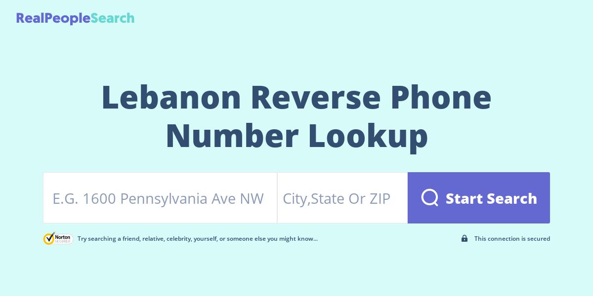 Lebanon Reverse Phone Number Lookup & Search