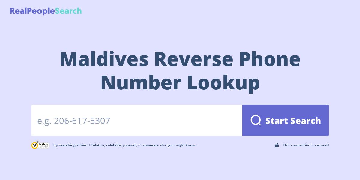 Maldives Reverse Phone Number Lookup & Search