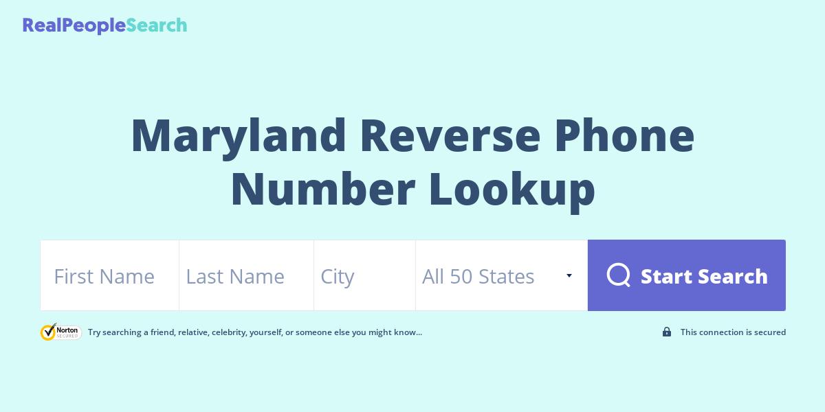 Maryland Reverse Phone Number Lookup & Search