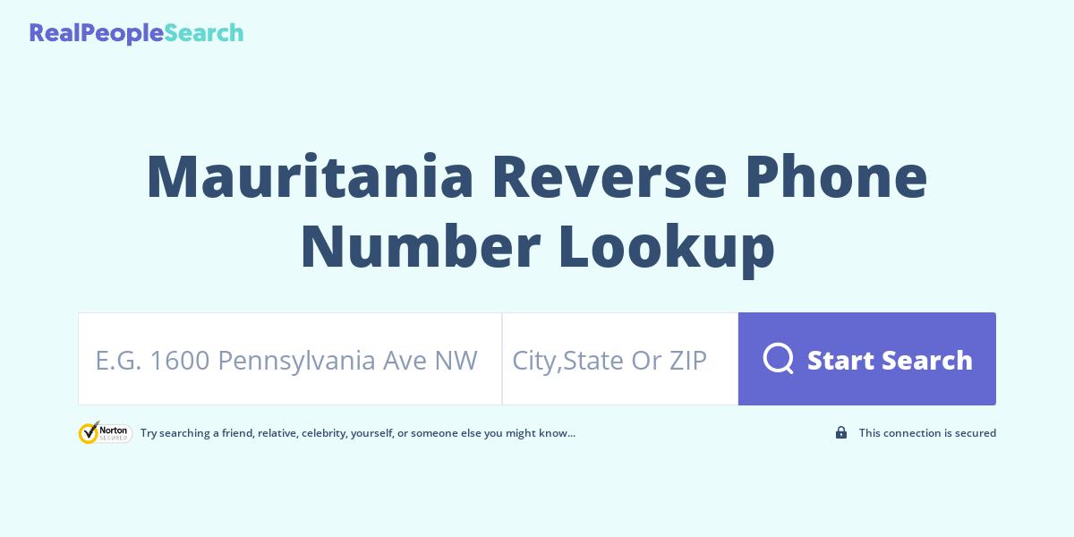Mauritania Reverse Phone Number Lookup & Search