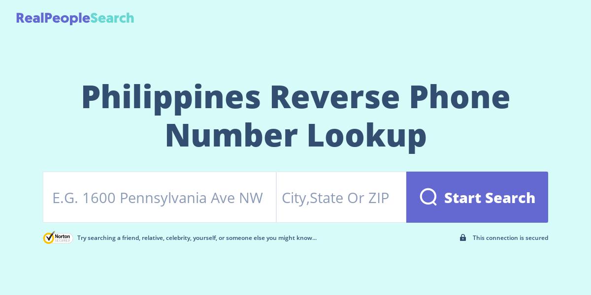 Philippines Reverse Phone Number Lookup & Search