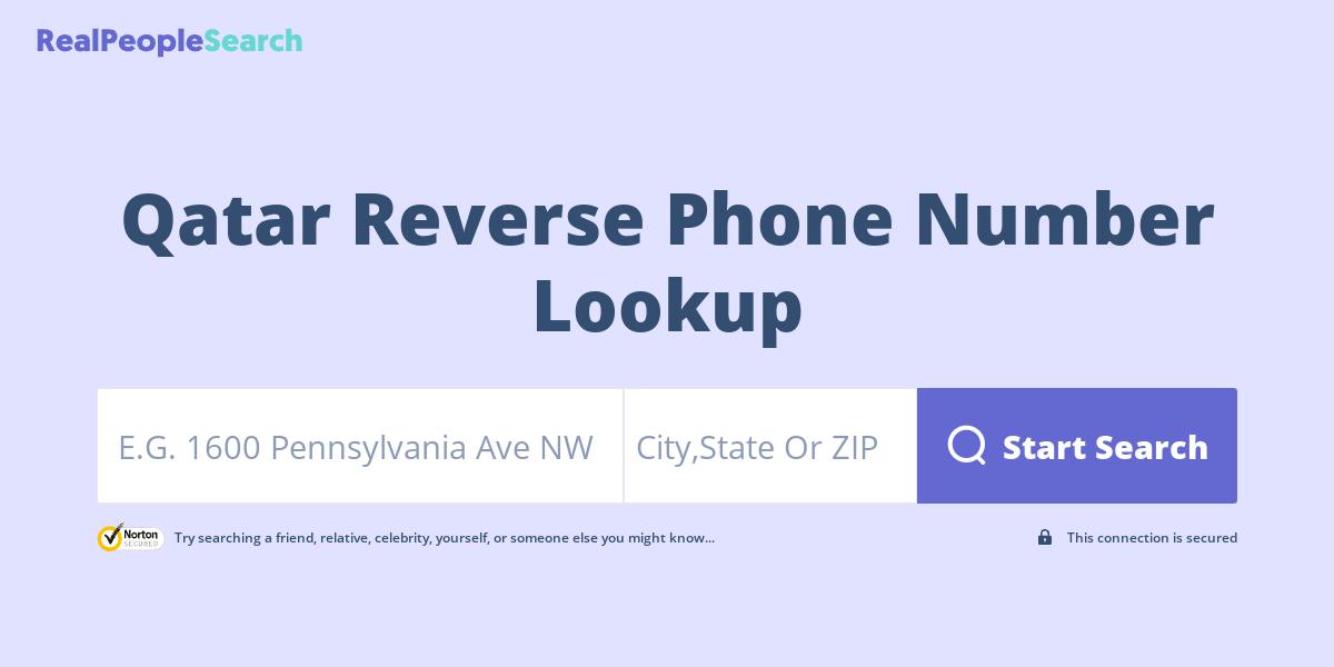 Qatar Reverse Phone Number Lookup & Search