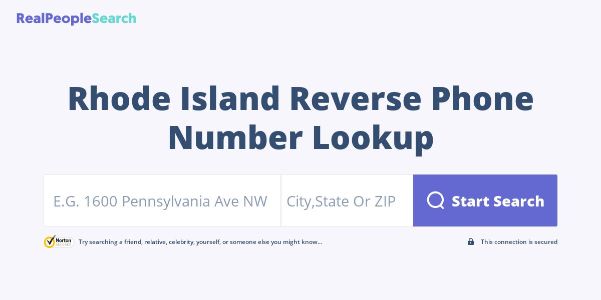 Rhode Island Reverse Phone Number Lookup & Search