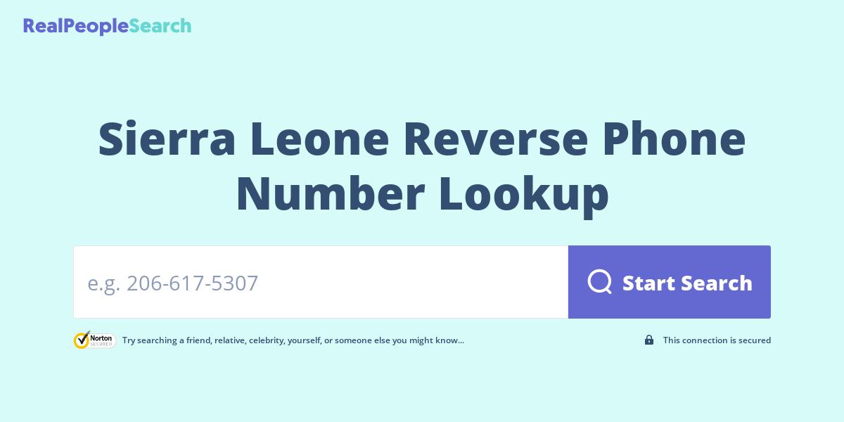 Sierra Leone Reverse Phone Number Lookup & Search