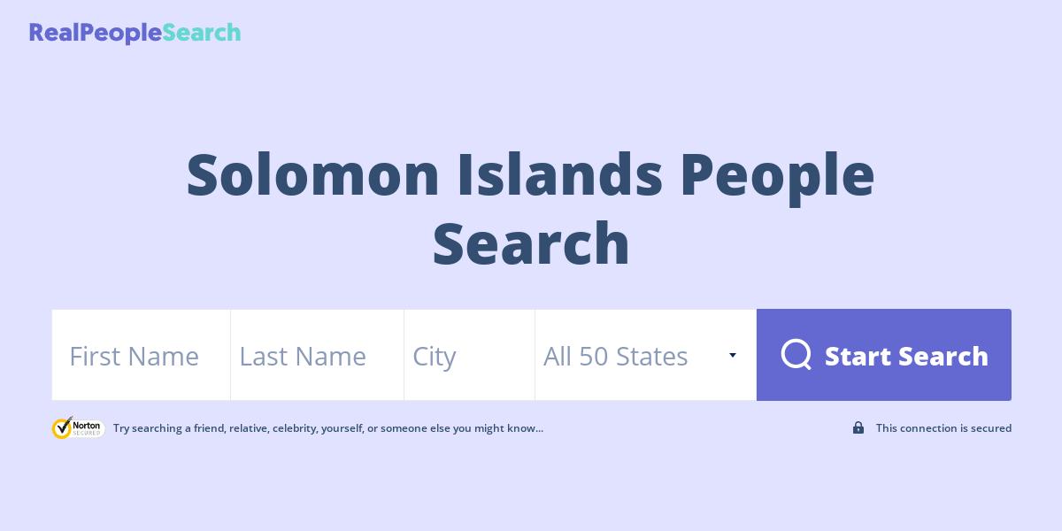 Solomon Islands People Search