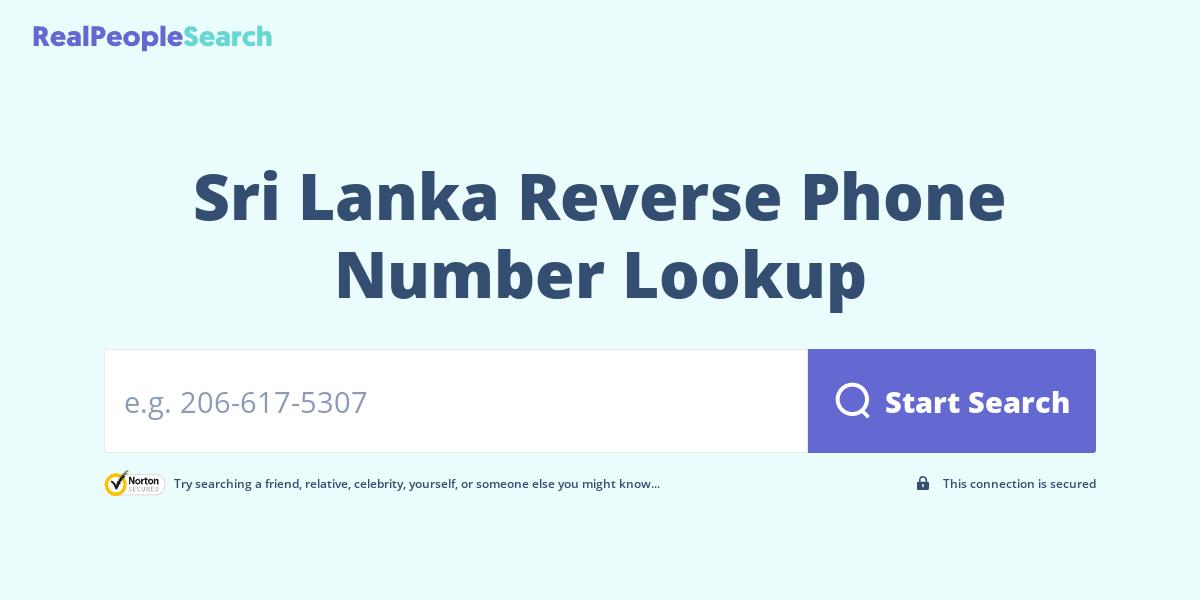 Sri Lanka Reverse Phone Number Lookup & Search