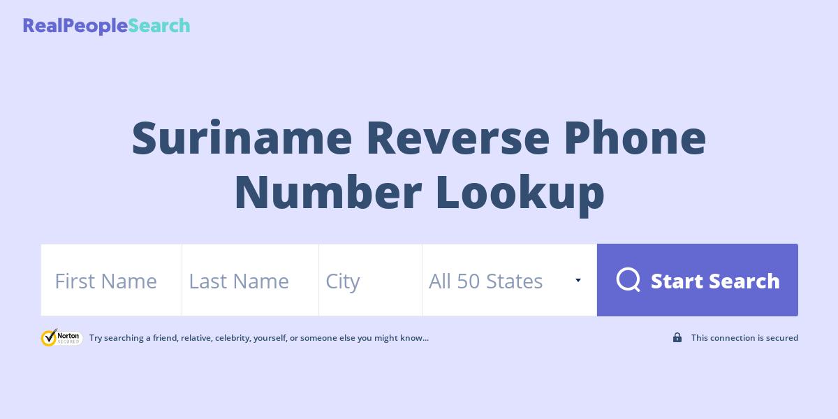 Suriname Reverse Phone Number Lookup & Search
