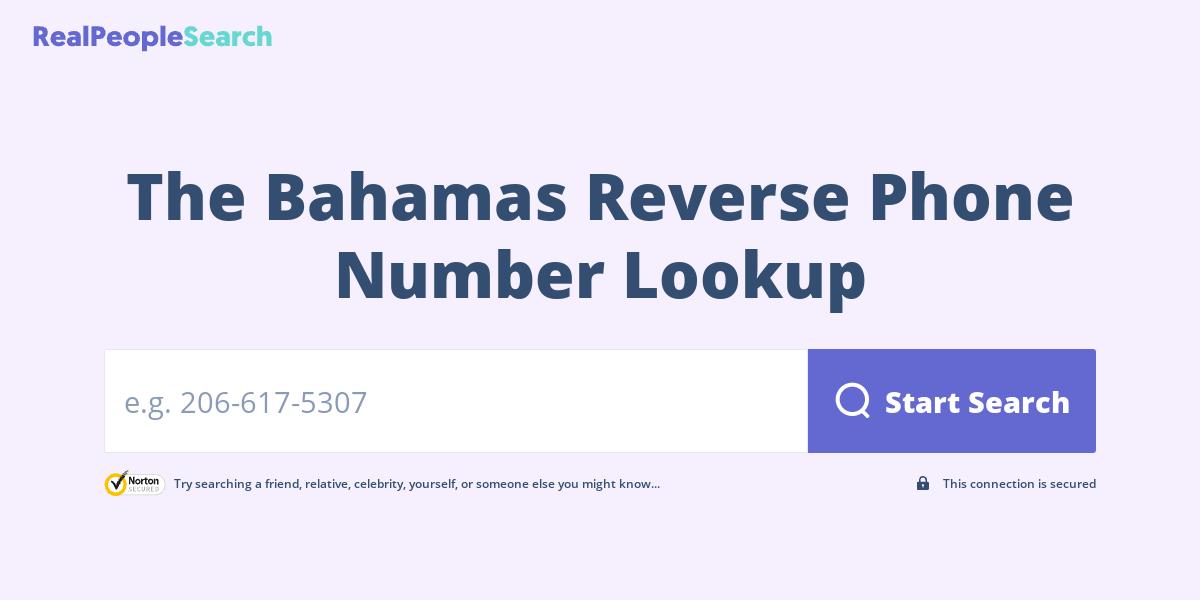 The Bahamas Reverse Phone Number Lookup & Search