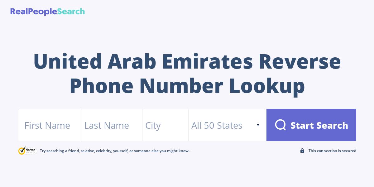 United Arab Emirates Reverse Phone Number Lookup & Search