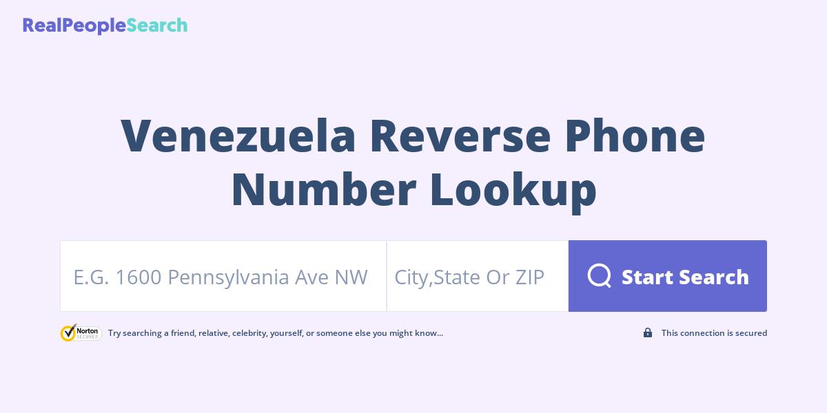 Venezuela Reverse Phone Number Lookup & Search